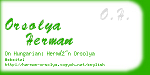 orsolya herman business card